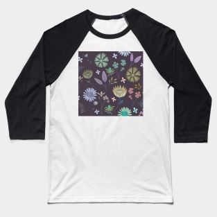 Wild flowers print Baseball T-Shirt